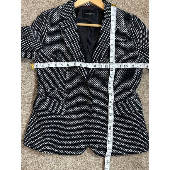 Banana Republic Tweed Black One Button Blazer Size 6 Academia Career Interview - Picture 8 of 8